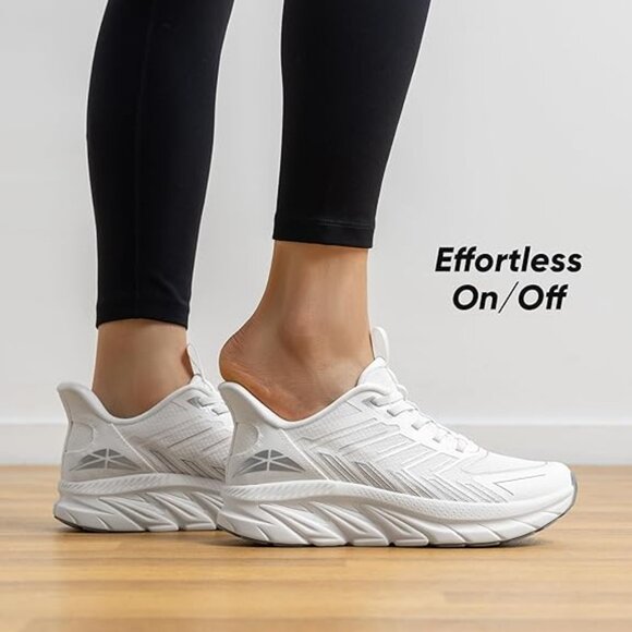 NWT BRAND NEW ALLSWIFT Women's Slip On Walking Shoes - White, US 9 - Picture 2 of 14